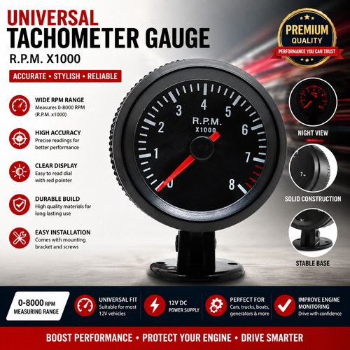 52mm rev counter 0 8000 - counter, 0-8000