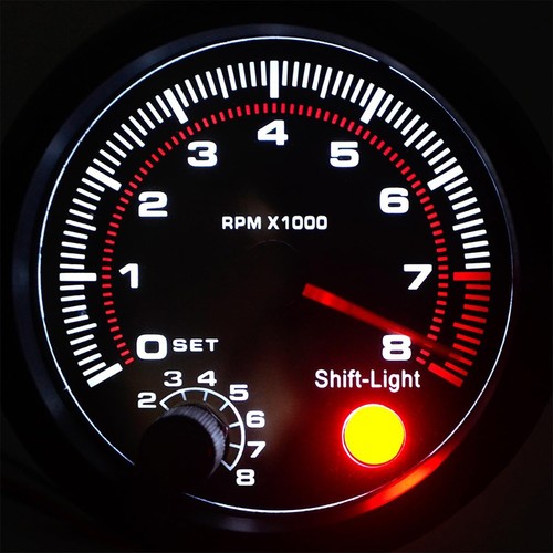 Red led car tachometer - car,