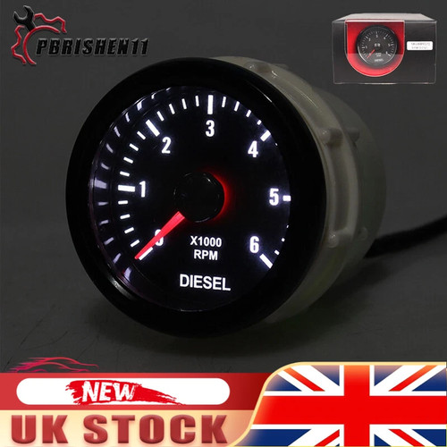 52mm 6000 rpm tachometer - 0-6000,